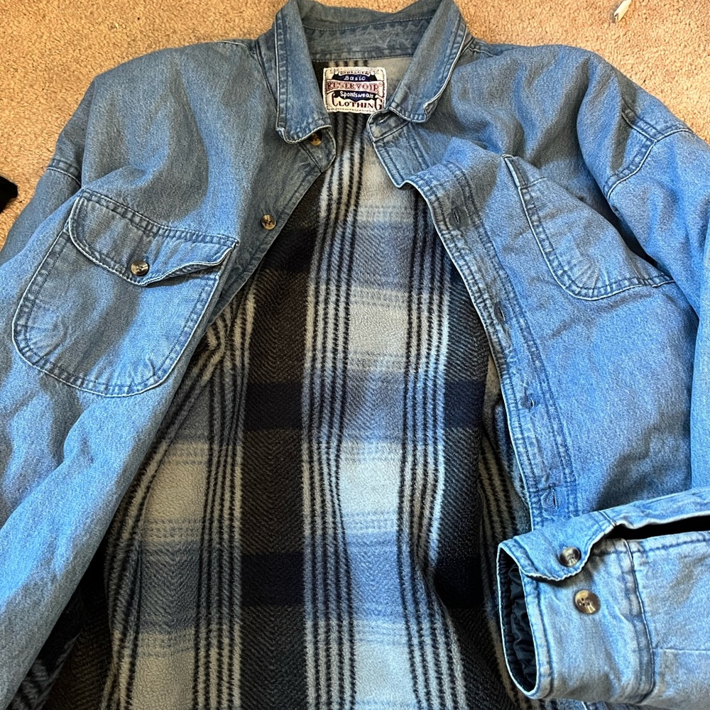 Unbiased Basic Reservoir Sportswear Vintage Fleece Lined Jean Jacket